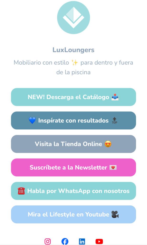 Bio de instagram con enlace a WhatsApp